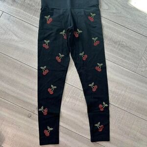 PINK Victoria's Secret Cherry Rhinestone Yoga Leggings Y2K
